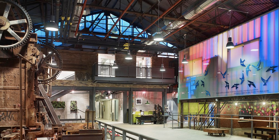 Evergreen Brick Works kiln building where they used to make bricks and now converted into a visitors centre