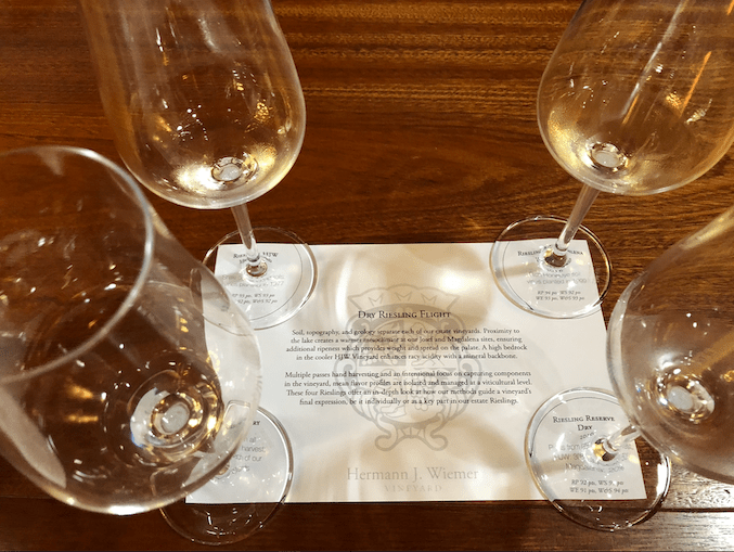 Four glasses of wine 