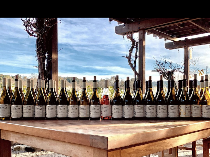 display of Tablas Creek wines