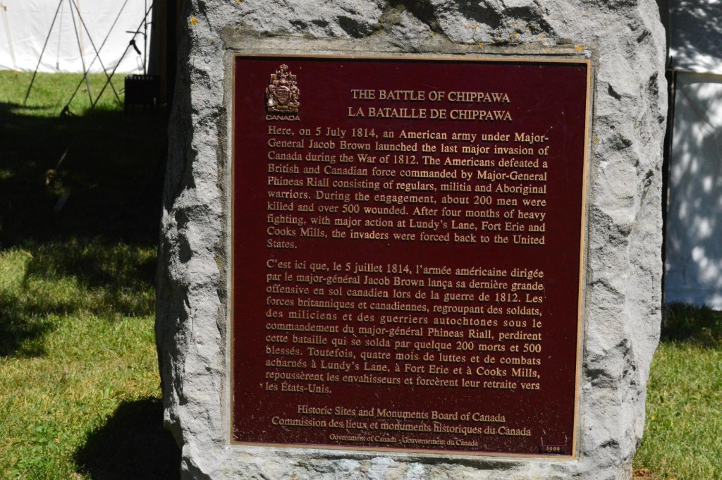 Plaque celebrating the Battle of Chippawa