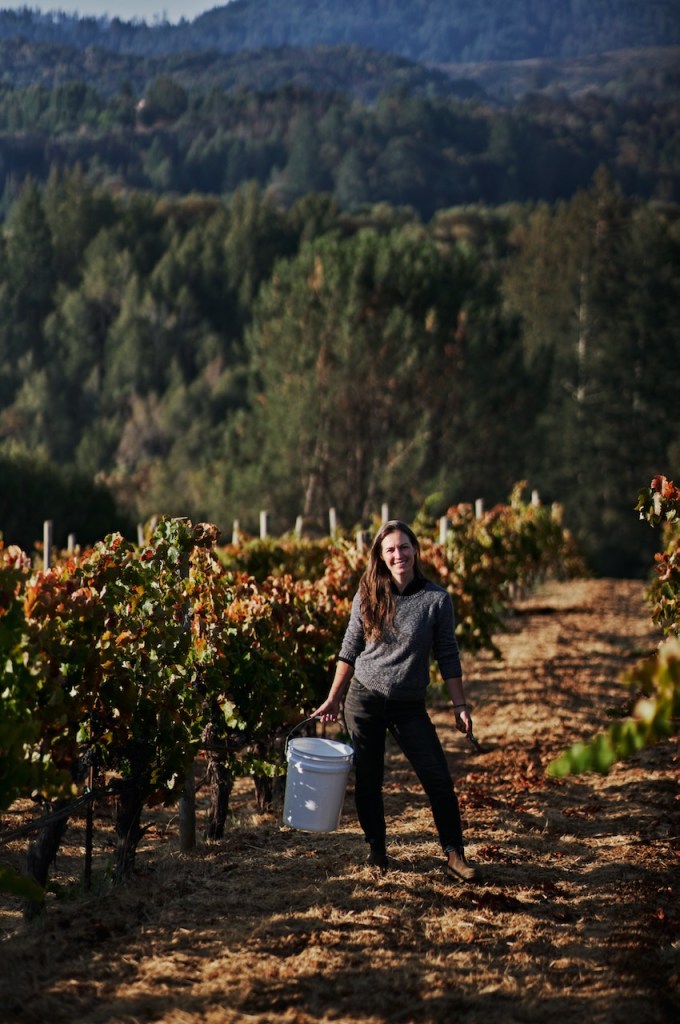 Winemaker Martha Stoumen in the vineyard